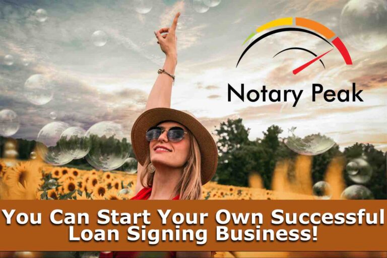 You can start your own loan signing agent business